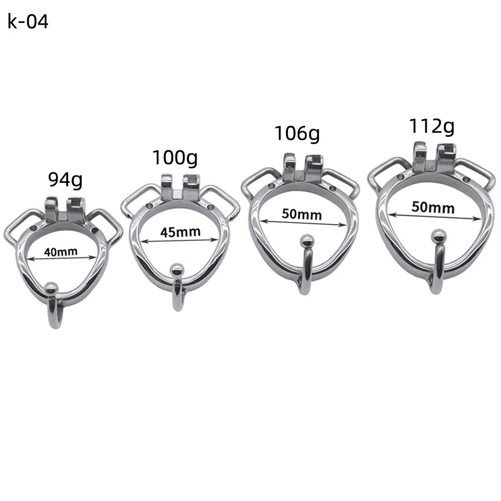 Stainless Steel Chastity Cage Device Penis Rings Bondage Belt Cock CB Lock BDSM Sex Toys for Man Gay Adult Products Accessories