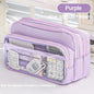 Clear Transparent Pencil Case, Large Capacity Multifunctional Stationery Storage Bag for School Students, Durable & Convenient