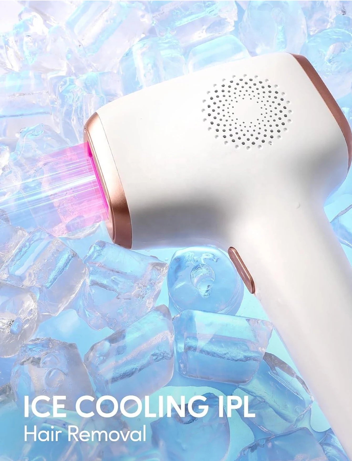 IPL Hair Removal with Ice Cooling Care Function for Women Permanent,999,999 Flashes Painless IPL Hair Remover Device