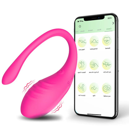 Wireless Bluetooth Dildo Vibrator Egg for Women APP Control Clitoris Stimulator Wearable G Spot Love Egg Adult Vibrating Sex Toy