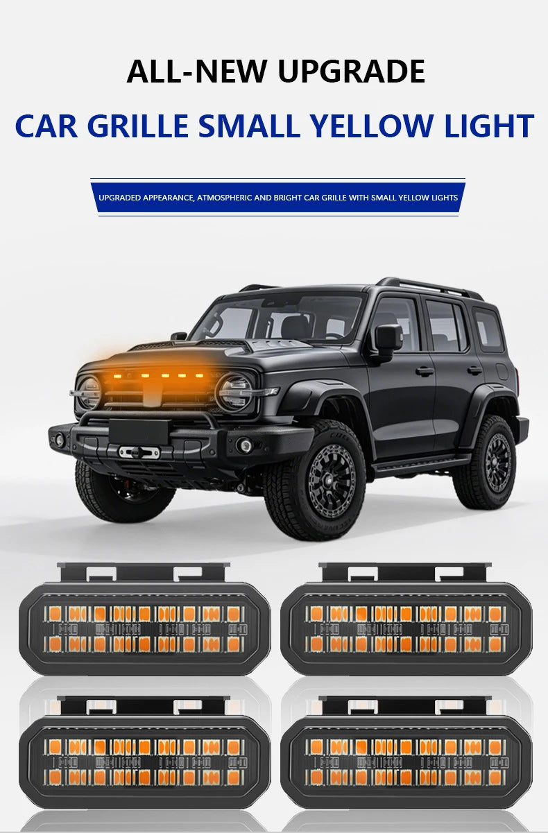 Beusfirts LED Front Grille Light FOR RAM 1500 Accessories Car Daytime Running Light Wheel Eyebrow Lamp For Pickup Offroad 12V