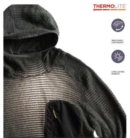 Thermolite® All Season 190g Ultra-light Breathable Thermal Hoodie, Urban Outdoor Techwear Mid-layer with Thumbholes & Zip Pocket