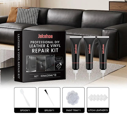 60ml Car Care Kit Liquid Leather Skin Refurbish Repair Tool Auto Seat Sofa Coats Holes Scratch Cracks Restoration Black