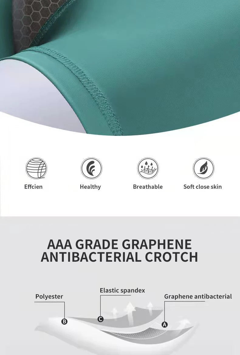 MiiOW 3Pcs Cotton Mens Panties Men's Underwear Breathable Man Boxershorts Graphene Antibacterial Men Underpants Men Boxer Trunks
