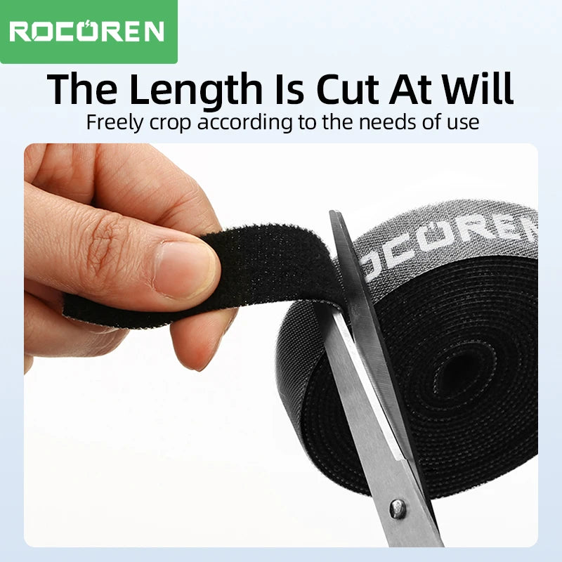 Rocoren Cable Organizer Tearable Wire Winder Ties USB Cable Management Charger Protector For Phone Mouse Earphone Cable Holder