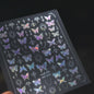 Shiny Jelly Butterfly Charming Golden Gradient Bowknot 5D Self Adhesive Nail Art Sticker Flower Petal Rhinestone Manicure Decals