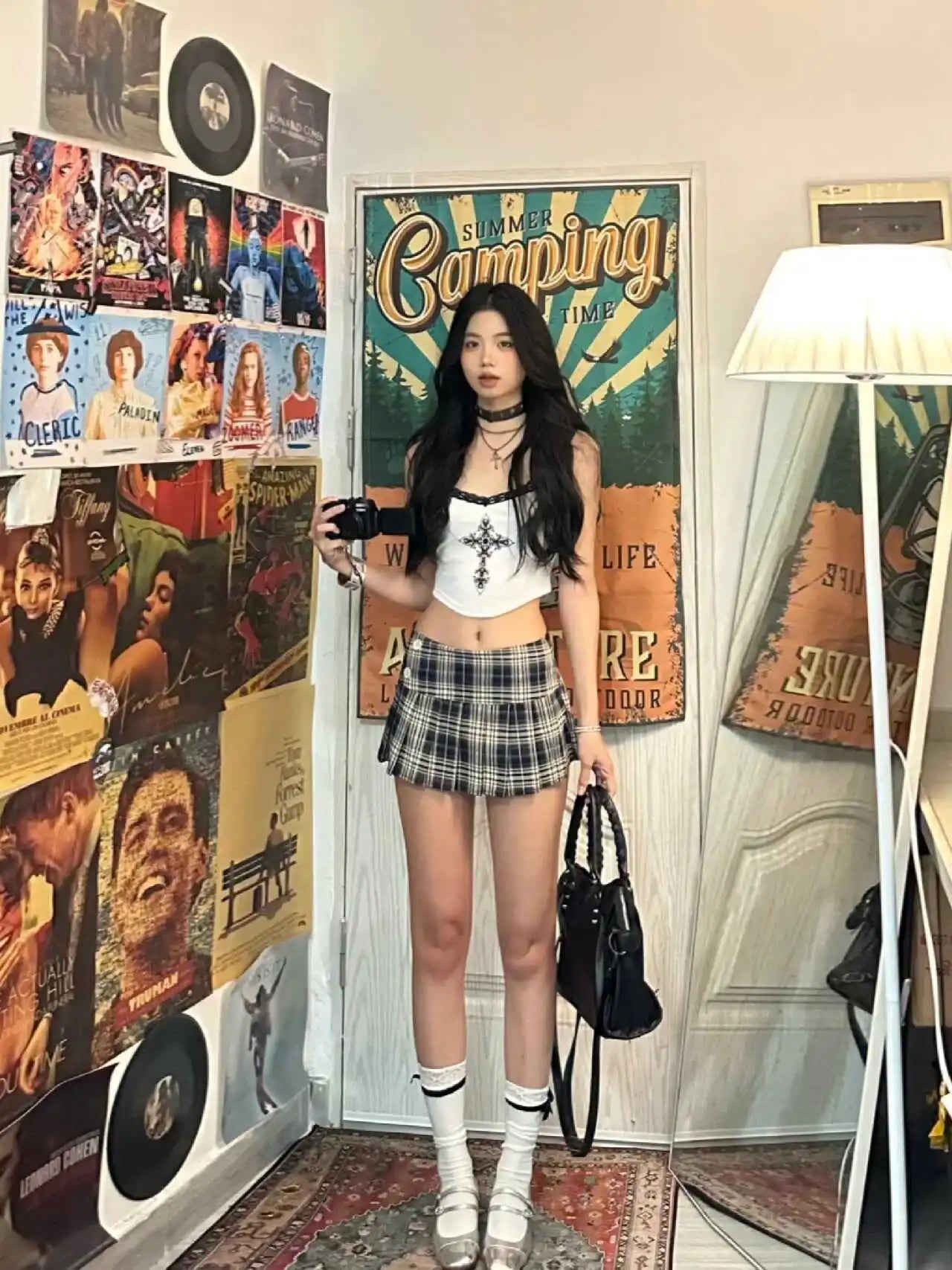 Summer Clothes Mini Skirts Woman Korean Fashion Short Skirts Women Low Rise Y2k Skirts Pleated Red Plaid Skirts Luxury Designer