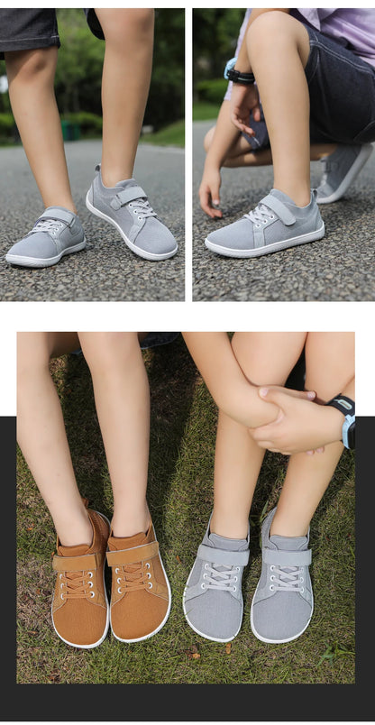 Kids wide foot barefoot shoes boys and girls minimalist kids sneakers natural opening shoes toddler small big kids walking shoes