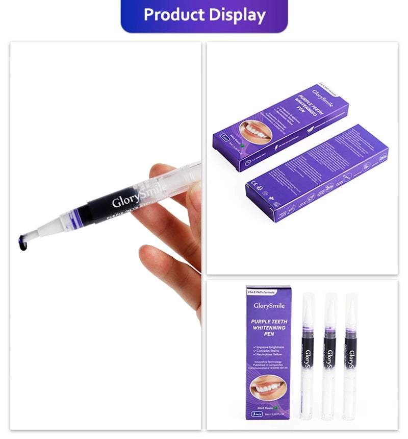 Magical Purple Teeth Whitening Pen Freshing Breath Oral  Deep Cleaning Stain Removal Dentifrice Teeth Cleaning Essence Oral Care