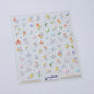 White Flower Petal Cherry Blossom Peach Blossom Falling Petal Floral Gradient 5D Self Adhesive Nail Art Sticker Manicure Decals
