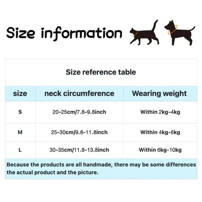 Neck Accessories Orchid Bell Flower Knitted Pet Collar Patchwork Sweet Pet Drool Scarf Lace-up Pet Drool Bib Cats