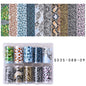 10 Patterns New Metal Nail Foils for Transfer Paper Stickers Floral Chameleon Nails Wraps DIY Water Marble Nail Art Decorations