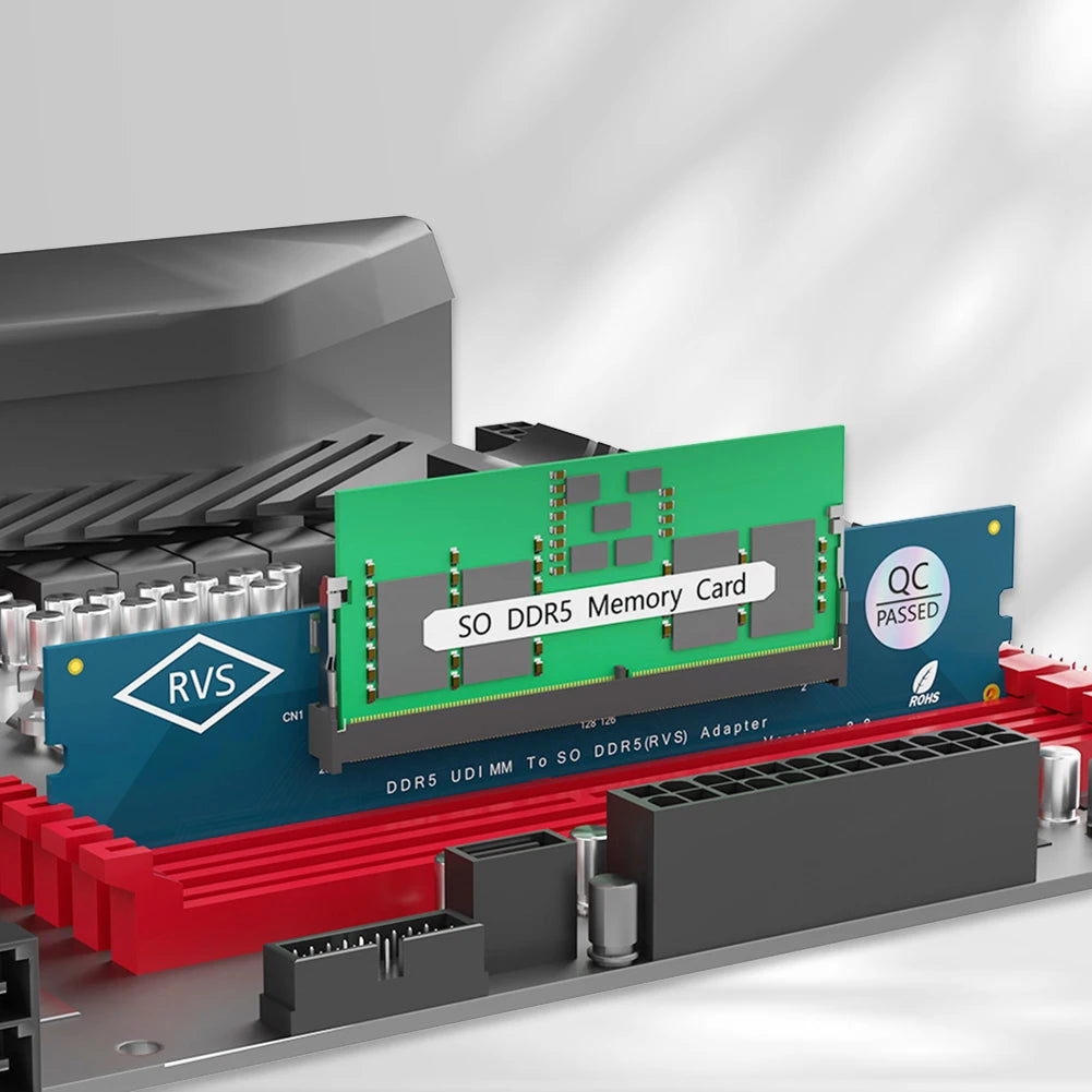5-1PC Laptop SO DDR5 RAM To Desktop DDR5 U-DIMM Adapter Laptop To Desktop SO-DIMM To PC DIMM Card DDR5 Memory RAM Adapter Card