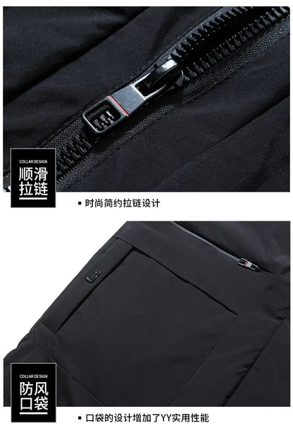Winter New Arrived Men Thickened Down Jacket -30 Winter Warm Down Coat Jacket Men Fashion Long White Duck Hooded Down Parkas