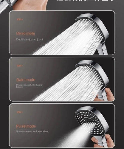 13CM Large Panel Shower 3 Modes Shower Head High Pressure Water Massage Shower Head Set with Cartridge Bathroom Accessories
