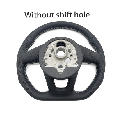 For Audi RS3 RS4 RS5 A3 A4 B9 A5 S3 S4 S5 2017-2020 Half perforated white leather steering wheel