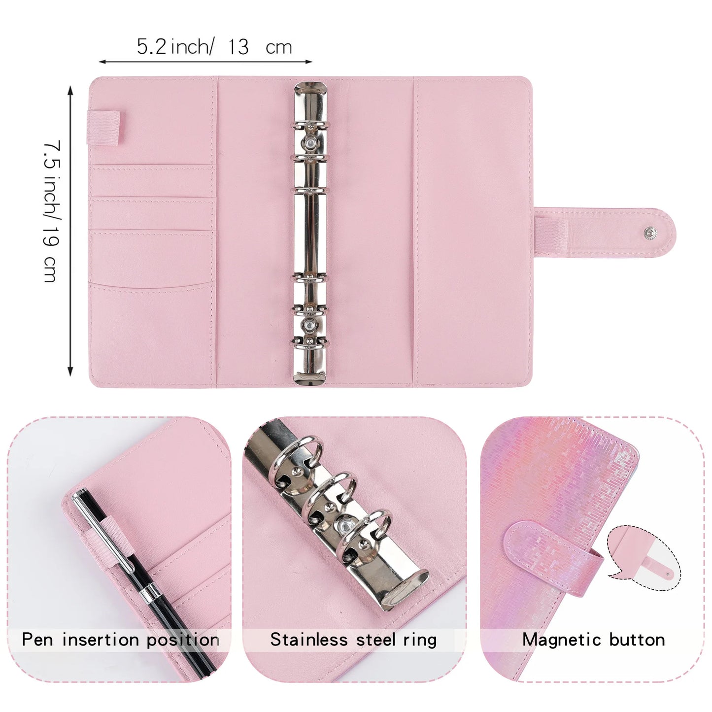 NEW A6 Money Budget Planner Binder With Zipper Envelopes, Cash Envelopes For Budgeting, Money Organizer For A6 Cash Budget Binde