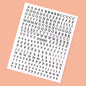 1Pcs 3D Alphabet Nail Sticker Laser Silver/Gold 26 English Letters Nail Art Decals Self Adhesive Manicure 8*10cm Letter Sticker