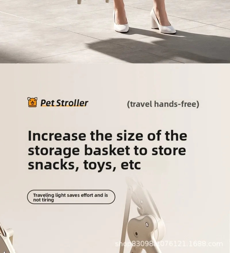 Pet Stroller Lightweight Foldable Portable Detachable Carrier Small Dogs Cats Walking Cart Dog Stroller Pettroller Dog Trolley