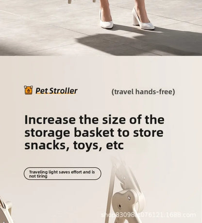 Pet Stroller Lightweight Foldable Portable Detachable Carrier Small Dogs Cats Walking Cart Dog Stroller Pettroller Dog Trolley