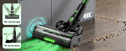 Cordless Vacuum Cleaner,Self-Standing，10-in-1/58Kpa/55Mins Stick Vacuum with LED Lighting Brush Vacuum  for Pet/Hair/Carpet