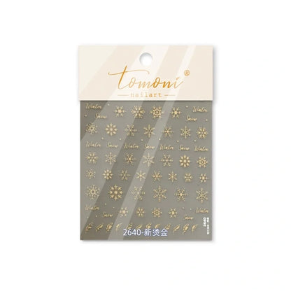 Luxury 5D Floral Nail Art Stickers Gold Silver Chinese Style Metal Frame Shiny Crystal Rhinestone Self Adhesive Manicure Decal