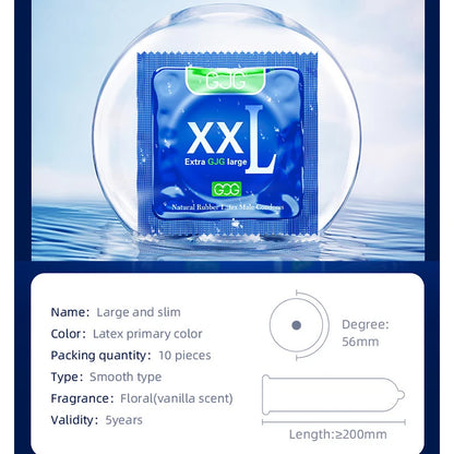 Width-56/58/60/65mm(LLarge Size Condoms  Men Latex Condom Safe Contraception Protection Adult Sex Products Intimate