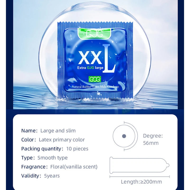 Width-56/58/60/65mm(LLarge Size Condoms  Men Latex Condom Safe Contraception Protection Adult Sex Products Intimate