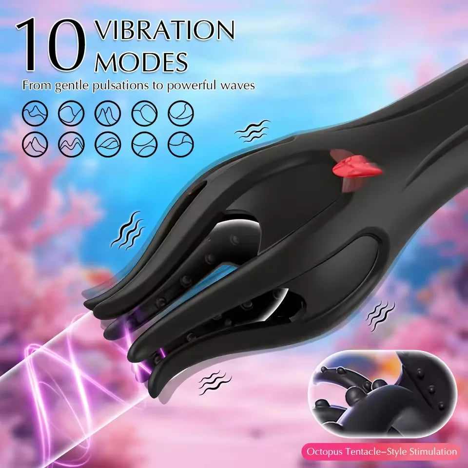 Glans Trainer Male Penis Massage Tongue Licking Stimulate Oral Vibrator Blowjob Delay Endurance Masturbator Sex Toys for Men 18+
