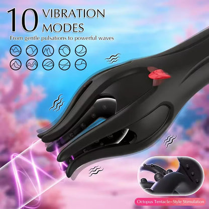 Glans Trainer Male Penis Massage Tongue Licking Stimulate Oral Vibrator Blowjob Delay Endurance Masturbator Sex Toys for Men 18+