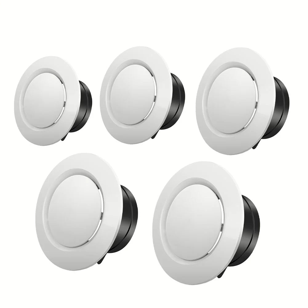 Exhaust Hood ABS Air Vent Extract Valve Grille Round Diffuser Ducting Ventilation Cover Air Volume Cooling Vent 75mm 100mm 125mm