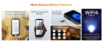 DOOGEE V Max Pro 5G Rugged Phone Dimensity 7050 6.58'' 120Hz 22000mAh Large Battery 12GB+512GB Lighting Effects 5g Smartphone