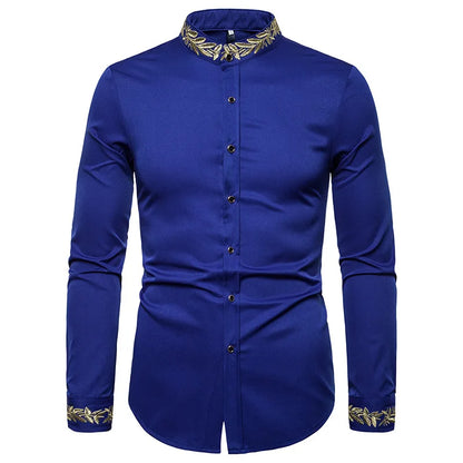 2026 Men's Summer Casual Long Sleeve Shirts Slim Fit Turn Down Collar Shirts Formal Office Business Shirts for Men Tops Big Size