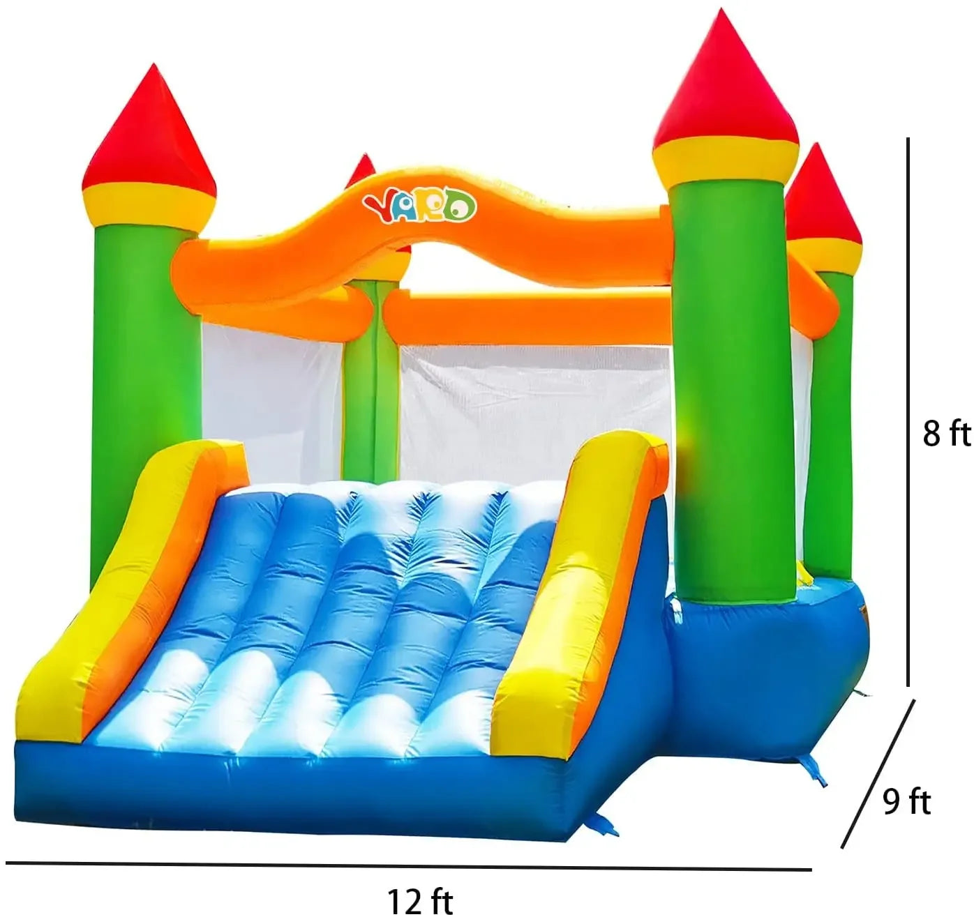 Inflatable Bounce House with Slide for Kids 5-12,12ft x 9ft x 8ft Bouncy Castle Jump House for Adult Toddlers Kids Party