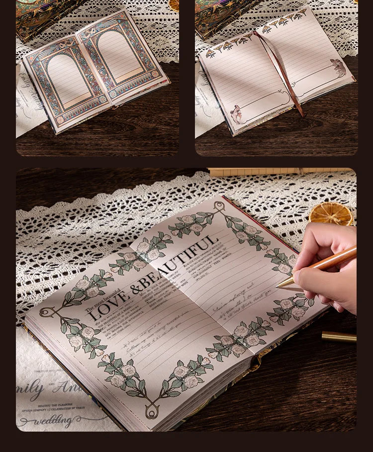 Renaissance A5 Notebook,Oil Painting Hardcover Illustrations,Full-Color Handbook,128 Sheets/Book,100GSM,Professional Handbook