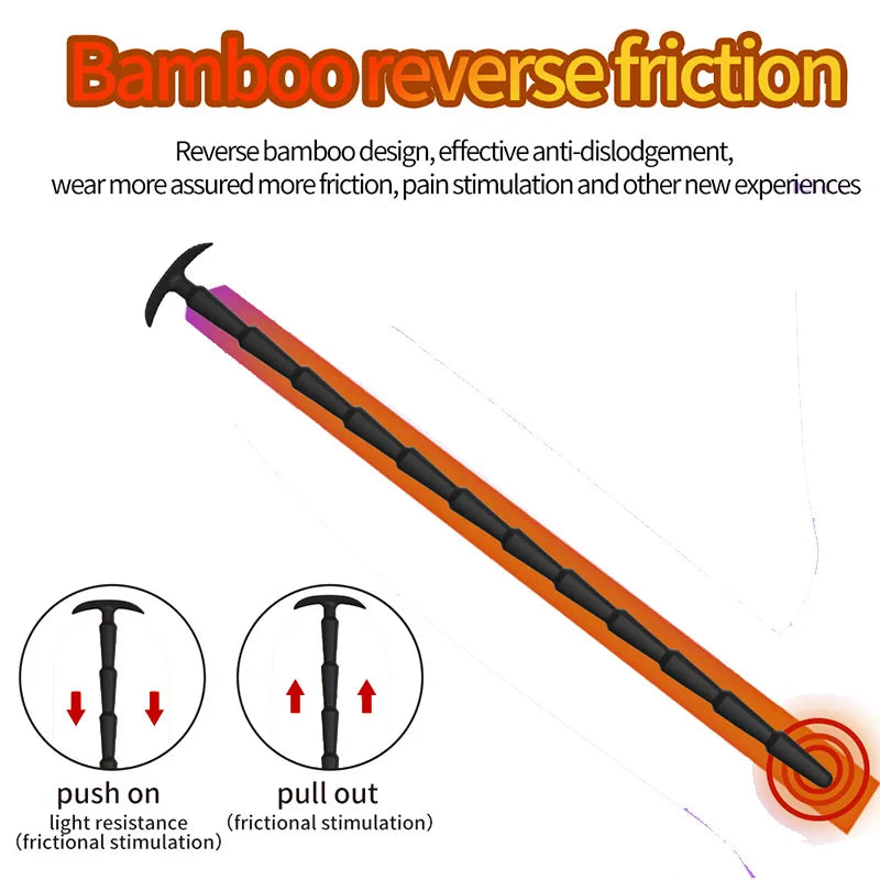 Male Long Urethral Plug Multi Purpose Urethral Tube Silicone Stepwise Horse Eye Urethral Rod Urethral Stimulate Expander Sex Toy