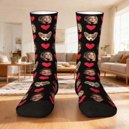 Customized socks for men and women Face-themed funny expression socks Personalized photo-customized socks Birthday gifts