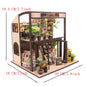 DIY 3D Puzzles Wooden Toy Miniature Dollhouse Handmade Doll House Model Building Kits Coffee House Toys For Xmas Gifts