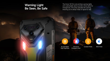 【World Premiere】Ulefone Armor 34 5G AI Rugged Phone 25500mAh Up to 32GB+512GB 120Hz 6.95" NFC Android 15 Smartphon
