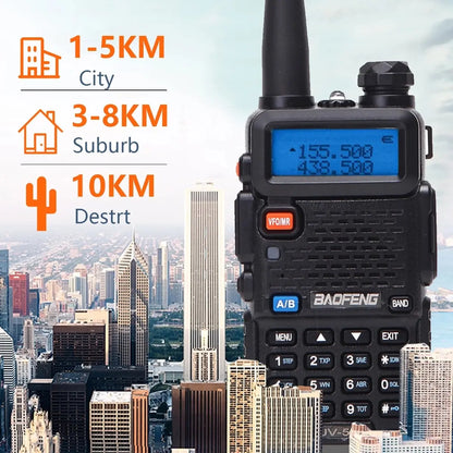1/2PCS Baofeng UV 5R 5W 8W Walkie Talkie Portable Ham CB Radio Dual Band VHF UHF FM Transceiver Two Way Radio UV82 S9 K5 Plus