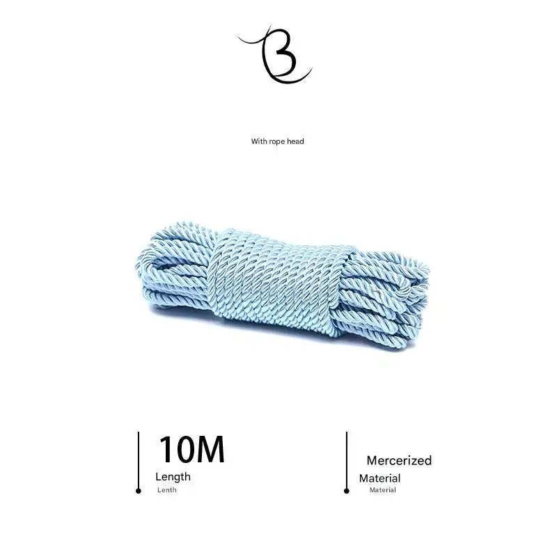 10m Shibari Bondage Rope,Soft Jute for Japanese Rope Art,Skin-Friendly for Beginners,Natural Color Skin-Safe Jute Couples Play