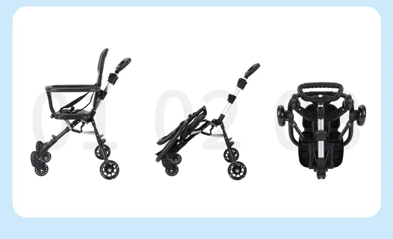 Compact Foldable Pet Cart Lightweight Shopping Cart Small Portable Go out Pet Carrier
