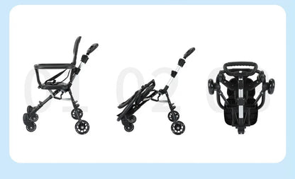 Compact Foldable Pet Cart Lightweight Shopping Cart Small Portable Go out Pet Carrier