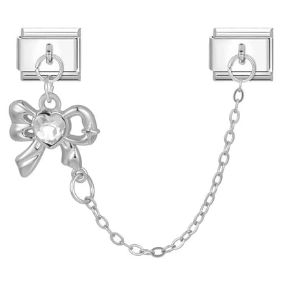 Tassel Chain Butterfly Flowers Star Moon Heart Zircon Italian Charm Links Fit 9mm Bracelet Stainless Steel DIY Jewelry Making