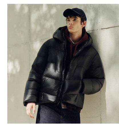 Semir Down Jacket Men Loose Hooded Puffer Three-Resistant Outerwear Heat-Generating Anti-Static 2026 New Winter Men's Wear