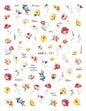 3d Nail Art Decals Elegant White RoyalBlue Roses Flowers Adhesive Sliders Nail Stickers Decoration For Nail Manicure
