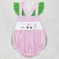 New Fashion Baby Infant Girls Rompers Bow Pink Flutter Sleeve Rompers Boutique Toddler Girls Bubble Rompers Onesie Wholesale Hot