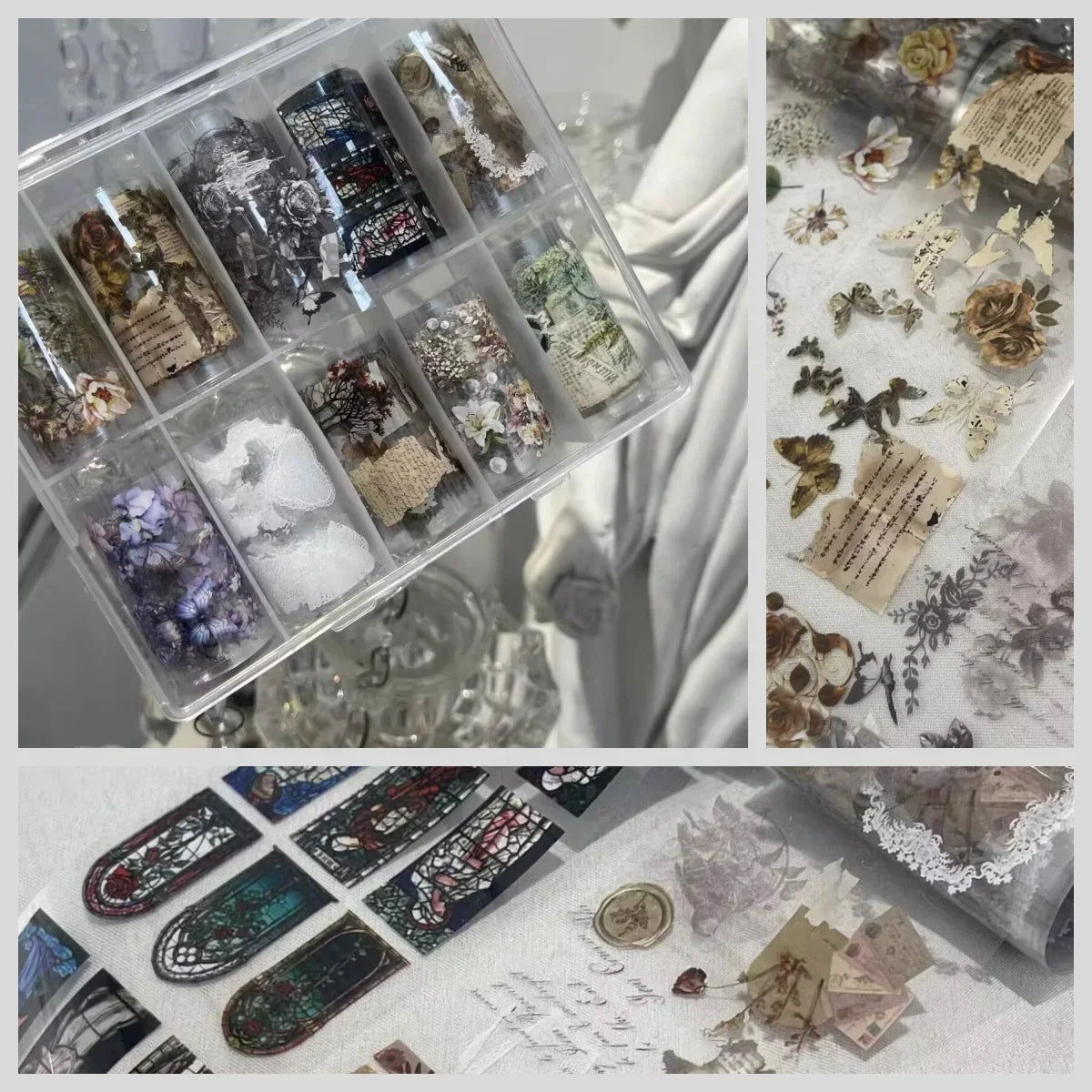 10Rolls Lacce Flower  Nail Foils Transfer Paper  Nail Art Stickers  Manicure Set Decal  Nails Decoration