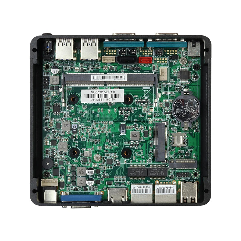 BEBEPC Fanless Industrial Mini PC with Intel Celeron J6412 J1900 Support Linux Computer with 2xRS232/485 2xGbE LAN Win10 Ready