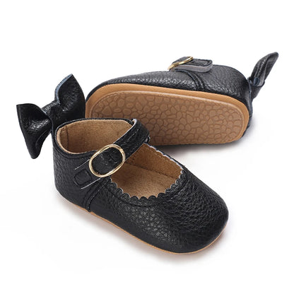 2025Black Fashion Newborn Party Princess Shoes  Boys And Girls' First Step Walking Shoes Rubber Soled Anti Slip Baby Shoes 0-18M